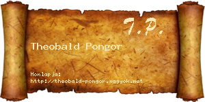 Theobald Pongor névjegykártya